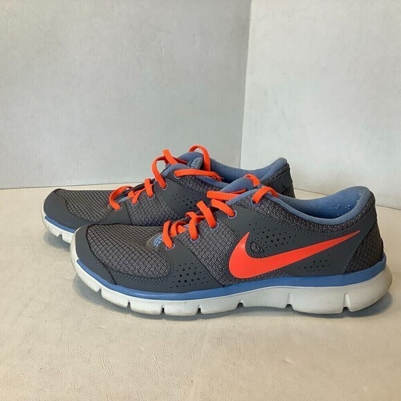 Women's Nike Flex Experience RN Running Shoes Size 8.5 Gray/Blue/Orange - Picture 2 of 9